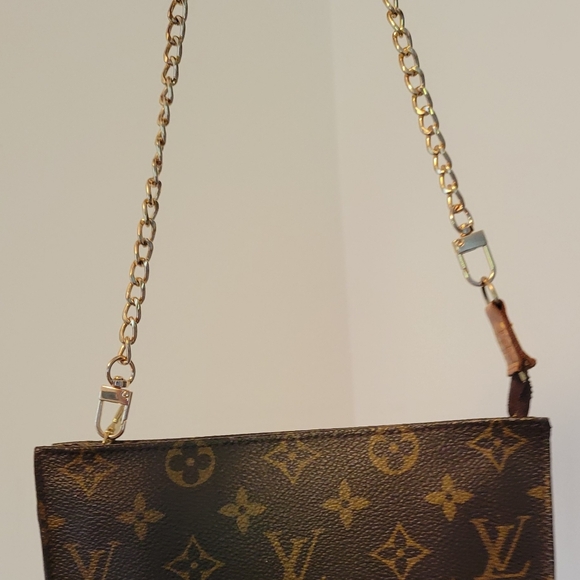 100% Authentic Louis Vuitton Brown Monogram Pouch - Picture 7 of 17